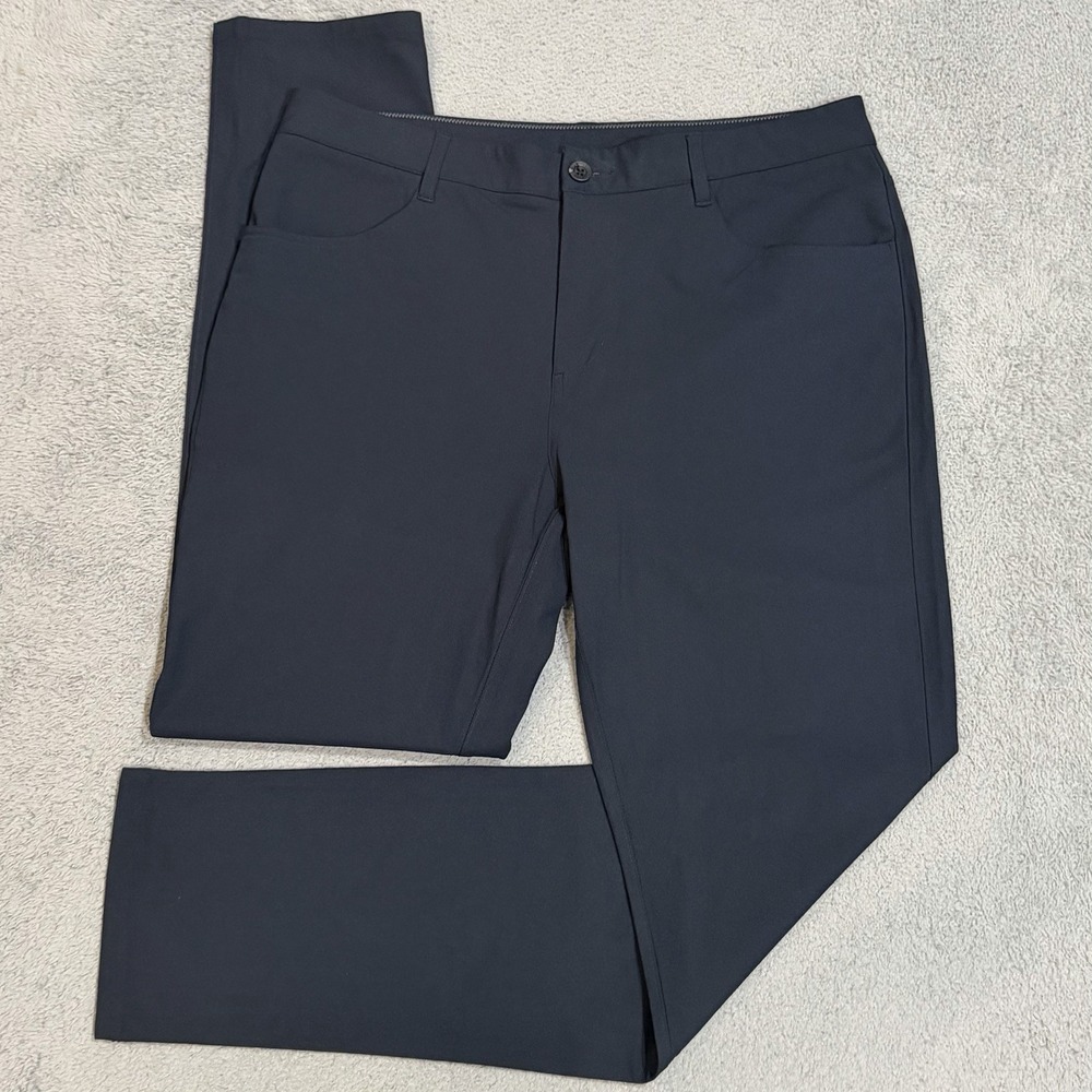Vuori Meta Pants Slim Stretch Performance Men's 34x30 Blue Tech Commuter Chino